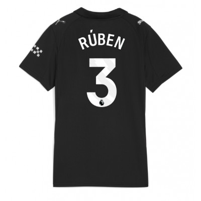 Ženski Nogometni dresi Manchester City Ruben Dias #3 Gostujoči 2025-26 Kratek Rokav Ženski Nogometni dresi Manchester City Ruben Dias #3 Gostujoči 2025-26 Kratek Rokav
